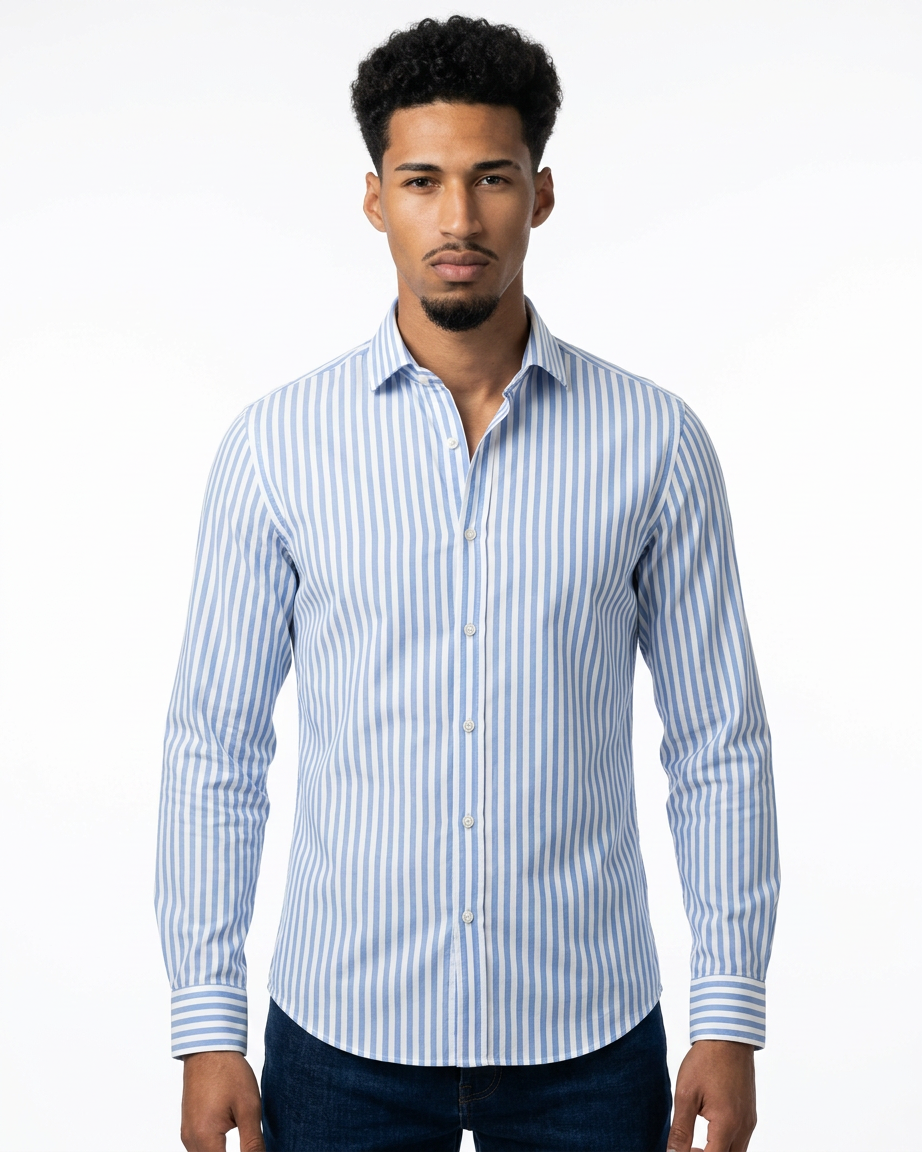 Laurent — Long Sleeve Striped Shirt