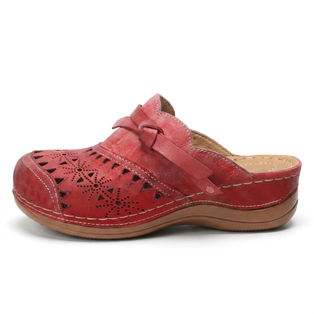 Rosalie — Laser-Cut Clog with Bow Detail