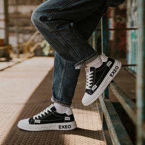 CanvaLift — Platform Sneaker with Stitched Label Details