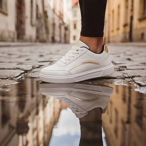 Stella — Platform Sneaker with Metallic Accents