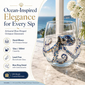 OceanGlow – Blue Ringed Octopus Artisan Glass