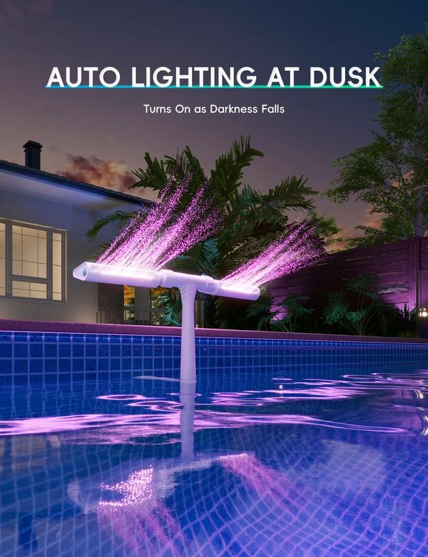 GlowRipple – Remote Controlled Solar Fountain for Pool Ambiance