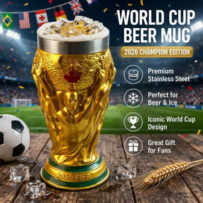 ⚽55K+ SOLD🏆2026 USA-Canada-Mexico World Cup "Trophy" Beer Mug