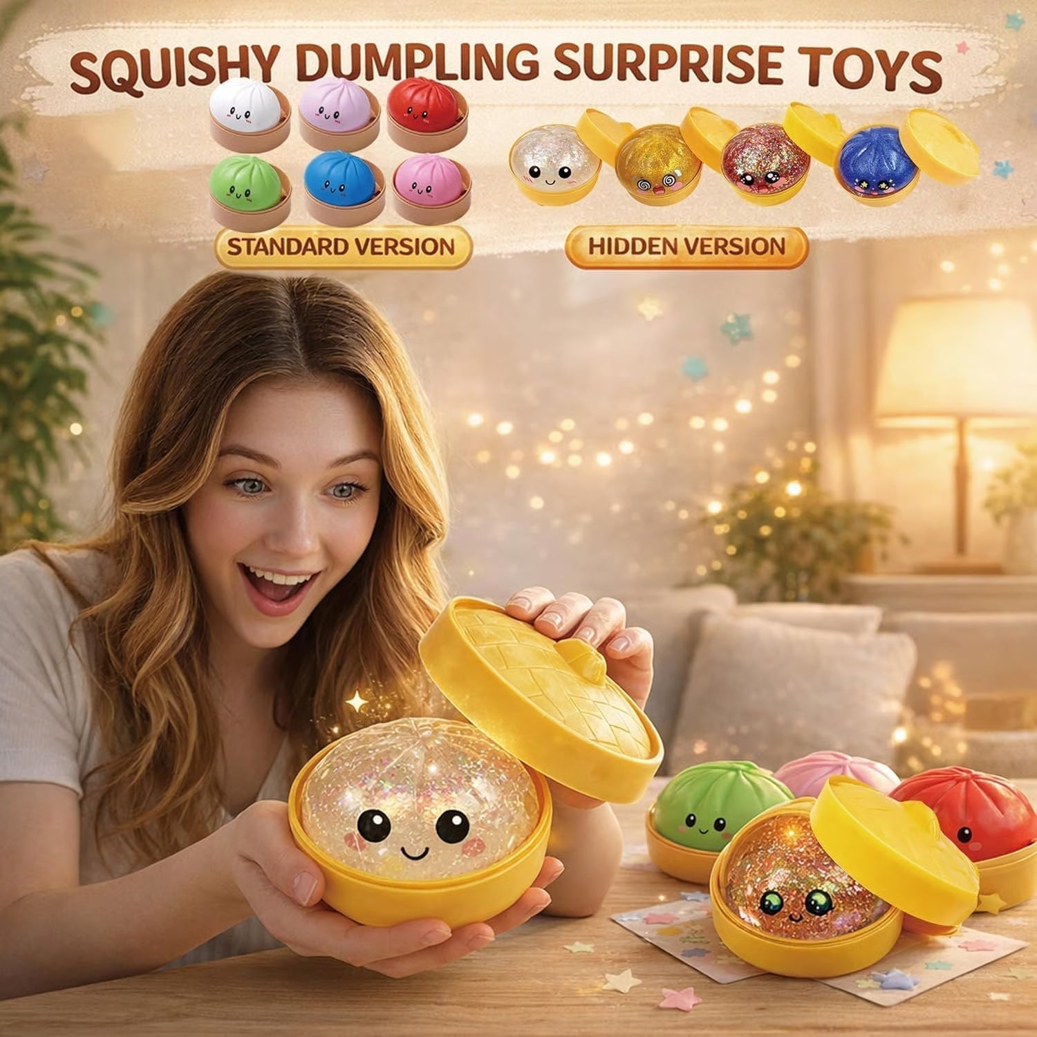 DumpliPop - Glitter Dumpling Squishy Blind Box
