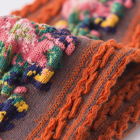 LumeFlora – Soft Cotton Embroidered Flower Socks
