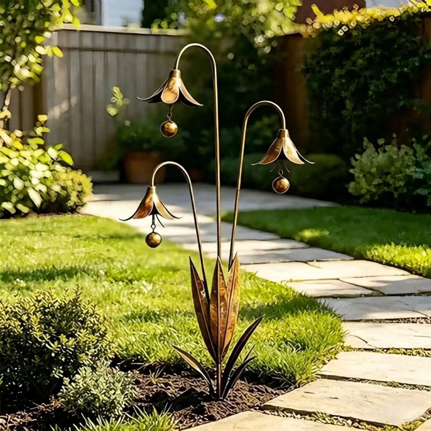 WhisperLily – Garden Bell Stake