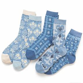 LumeFlora – Soft Cotton Embroidered Flower Socks