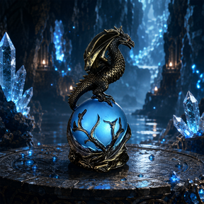 DragonGlow – Mystic Crystal Orb Lamp
