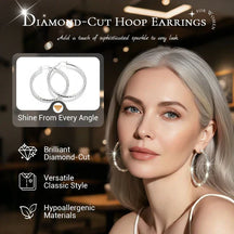 LumiLuxe – Brilliant Diamond Cut Hoop Earrings