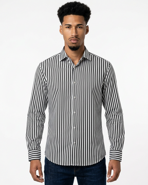 Laurent — Long Sleeve Striped Shirt
