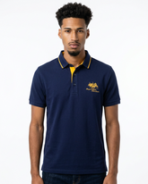 Belgavi — Embroidered Polo Shirt with Contrast Trim