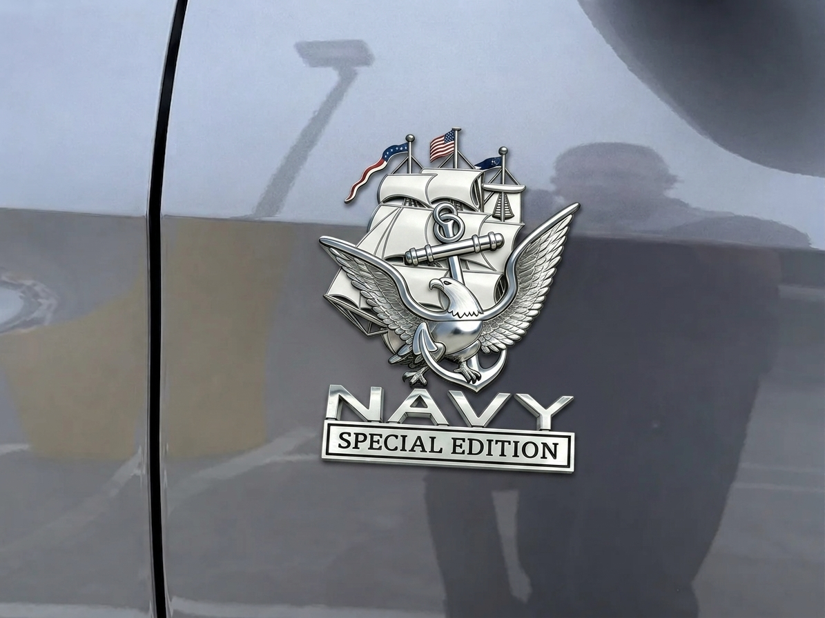 NavyHonor – Navy Veteran Metal Auto Emblem