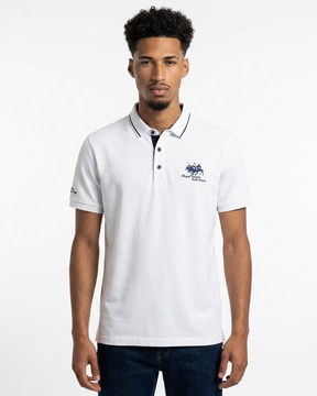 Belgavi — Embroidered Polo Shirt with Contrast Trim