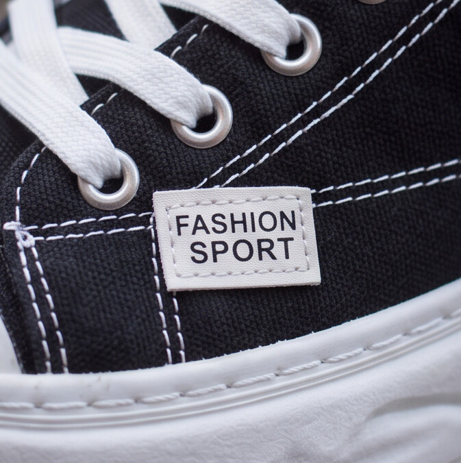 CanvaLift — Platform Sneaker with Stitched Label Details