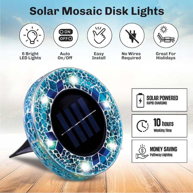 NightMosaic – Waterproof Solar Pathway Lights