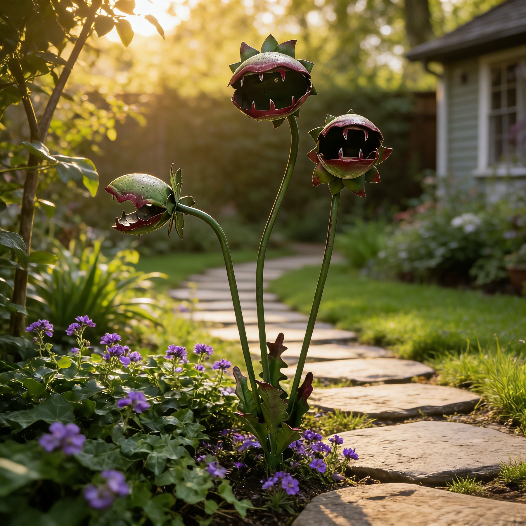 GardenWhim – Carnivorous Plant Metal Garden Stake