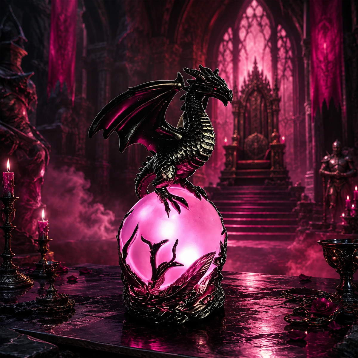 DragonGlow – Mystic Crystal Orb Lamp