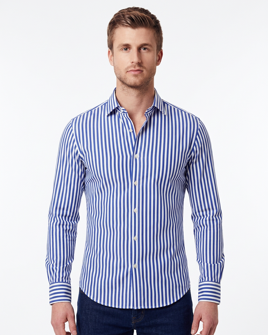 Laurent — Long Sleeve Striped Shirt