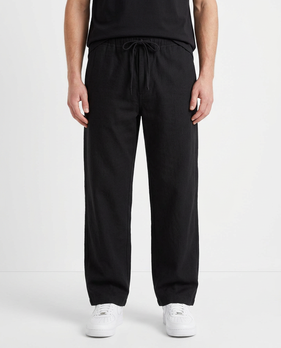 FlowEase — Wide-Leg Elastic Drawstring Pants