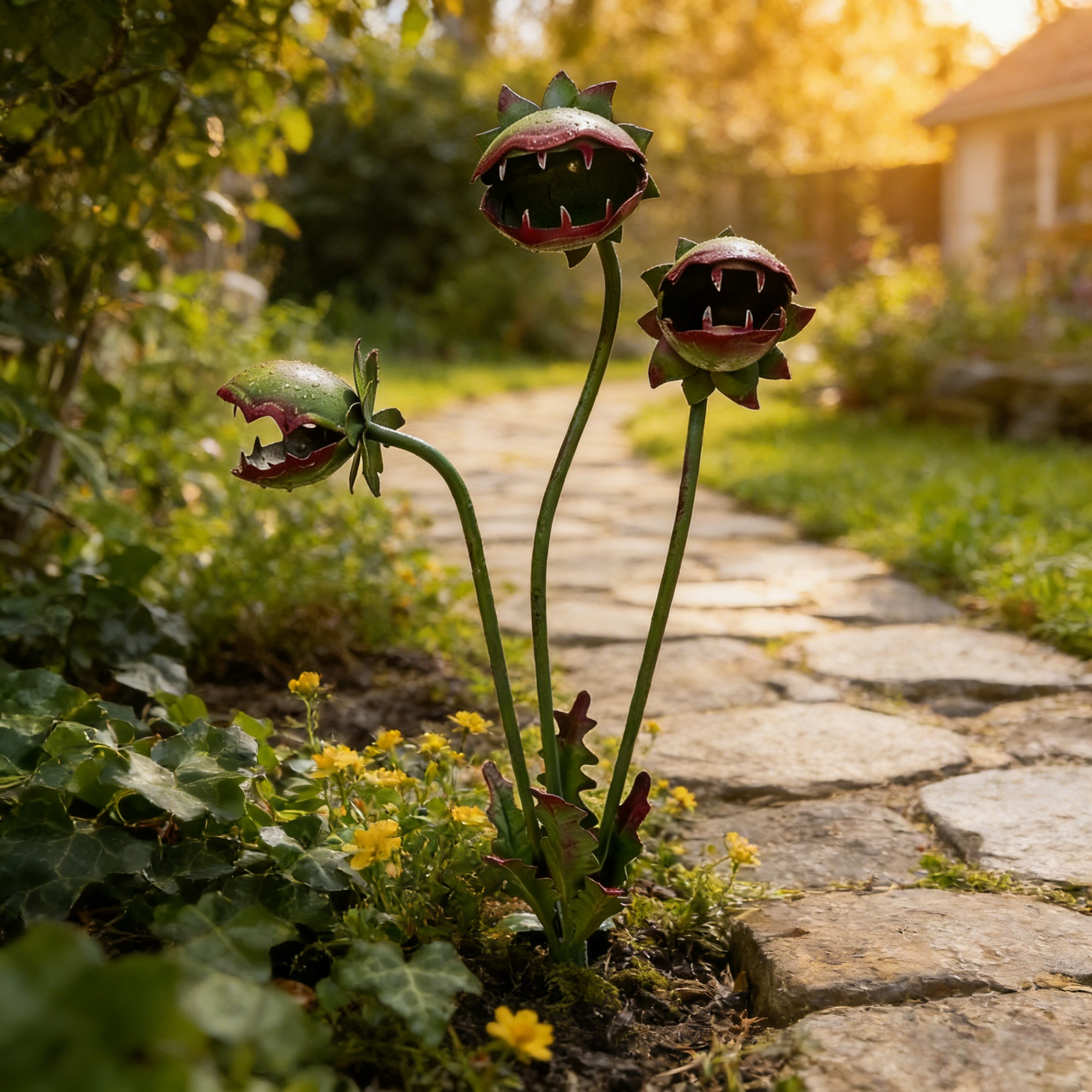 GardenWhim – Carnivorous Plant Metal Garden Stake