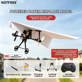 SkyGlide - Gyro-Powered RC Paper Airplane Kit