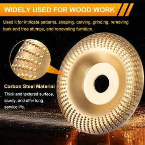 GrindCraft – 3-Piece Wood Shaping Disc Kit