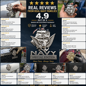 NavyHonor – Navy Veteran Metal Auto Emblem