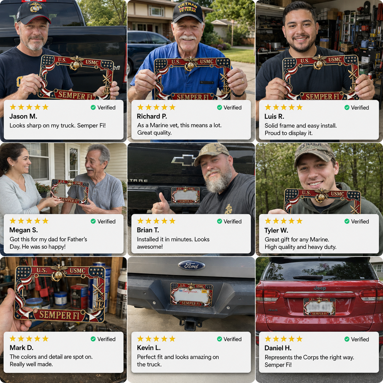 MarinePride – Semper Fi Auto Frame