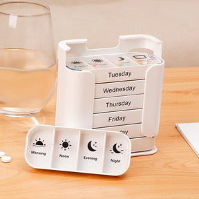 PillMaster – Weekly Medication Organizer Box