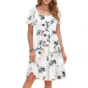 LunaFlora – Elegant Floral Sundress for Women