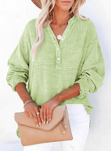 CloudFit – Women’s Casual Oversized Gauze Blouse