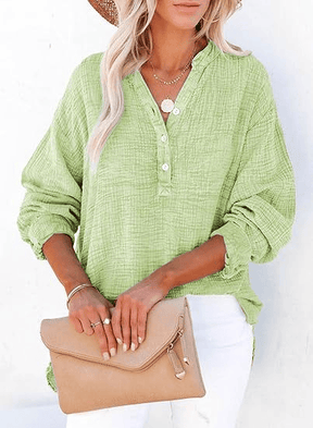 CloudFit – Women’s Casual Oversized Gauze Blouse