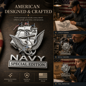NavyHonor – Navy Veteran Metal Auto Emblem