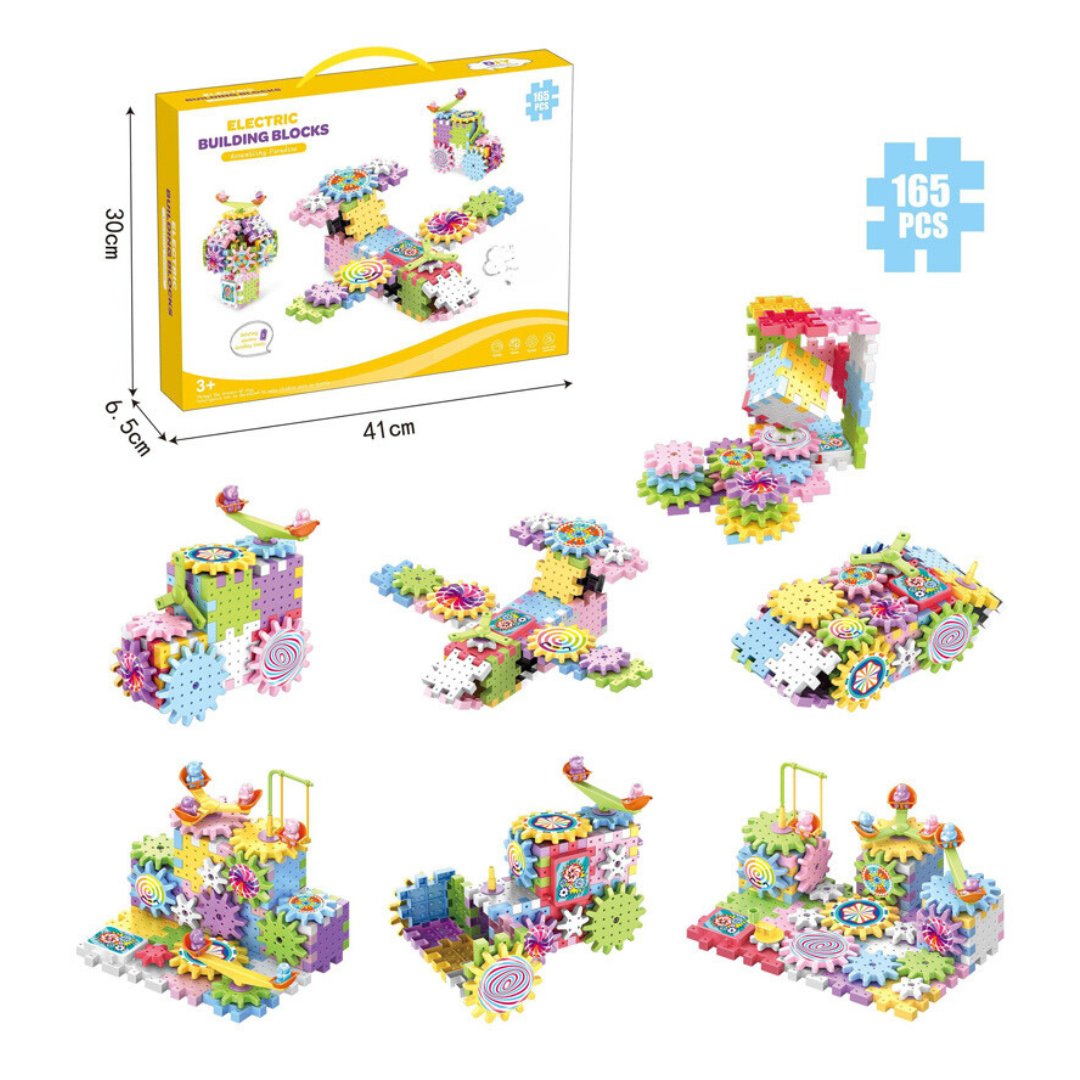 BrainBoost Builders – Montessori Gear Blocks