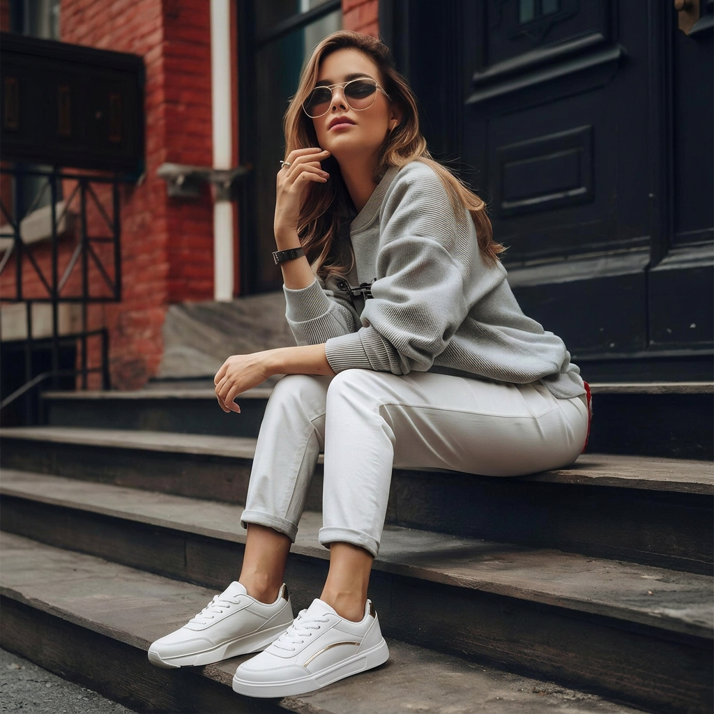 Stella — Platform Sneaker with Metallic Accents