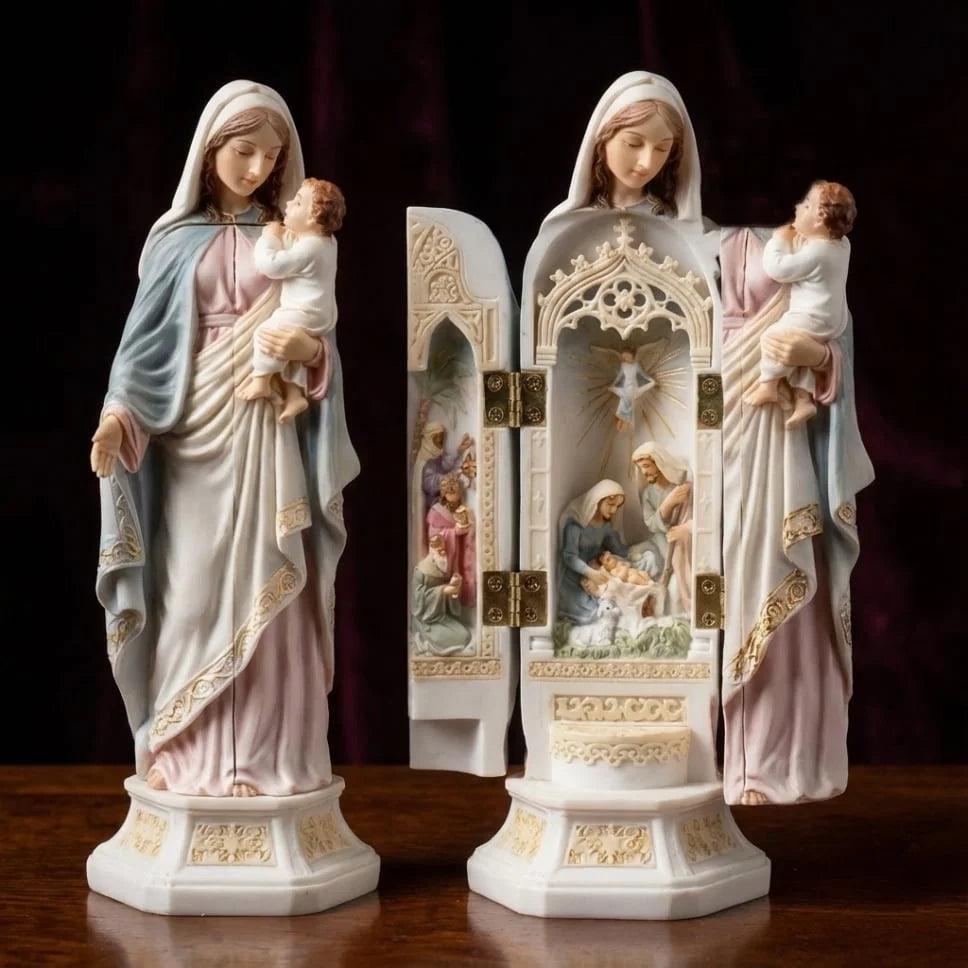 Celestial Birth - Renaissance Nativity Triptych