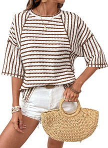 EasyStripe – Relaxed Fit Striped Crewneck Tee