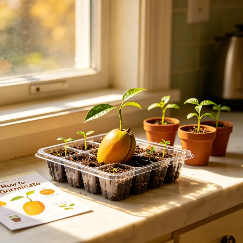 🔥 65K+ SOLD! 🥭 Sweet "Golden Honey" Dwarf Mango Tree Seeds (Grow at Home)