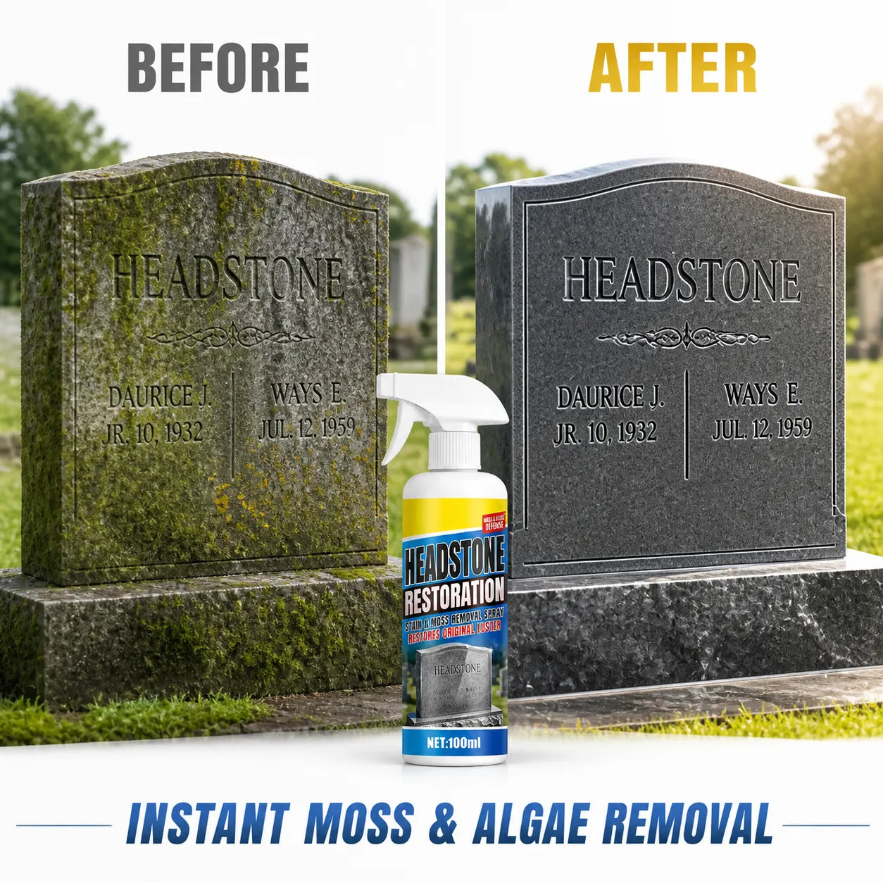 StoneRevive – Headstone Restoration Cleaning Spray