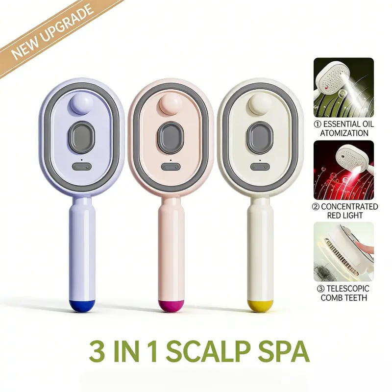 MistGlow – Hydrating Scalp Massage Hair Brush