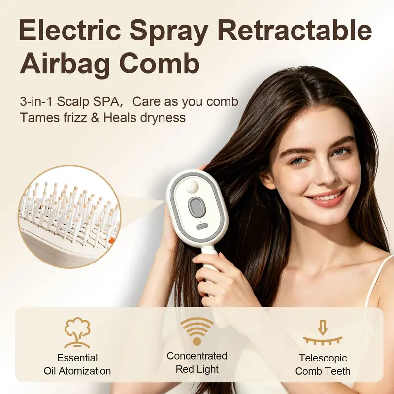 MistGlow – Hydrating Scalp Massage Hair Brush