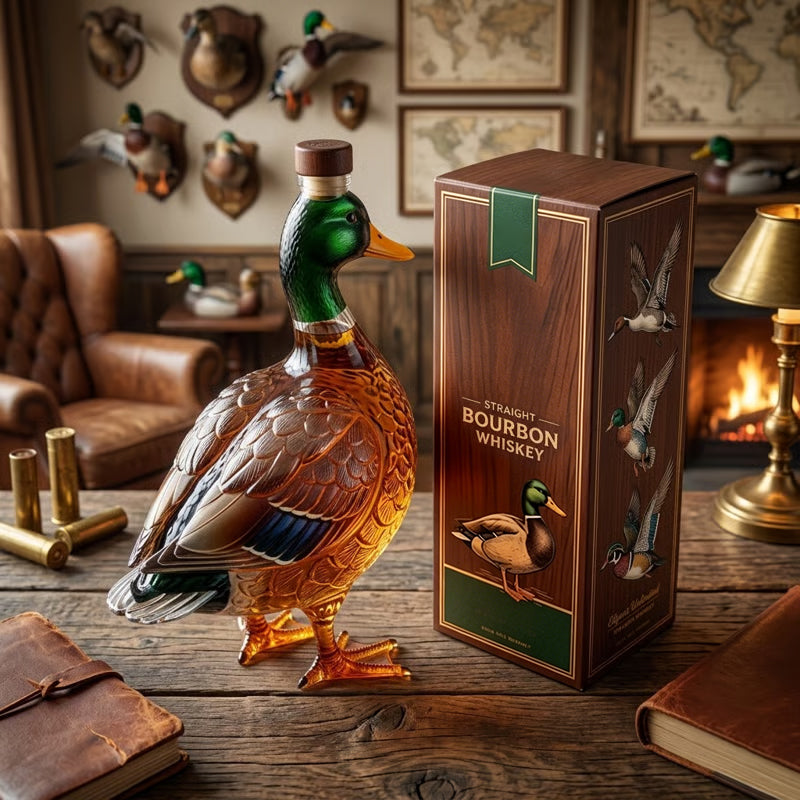 MallardCraft – 3D Flying Duck Bourbon Collector Bottle