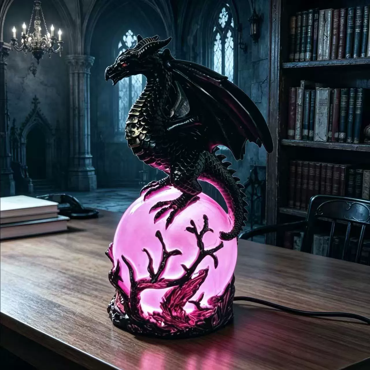 DragonGlow – Mystic Crystal Orb Lamp