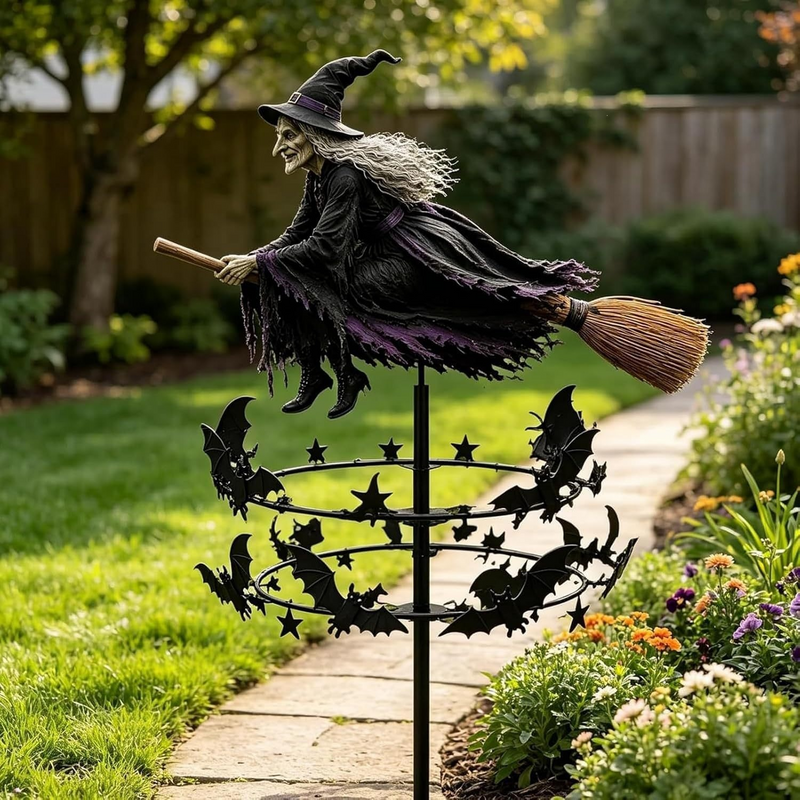 WitchWhirl – Enchanted Halloween Garden Wind Spinner