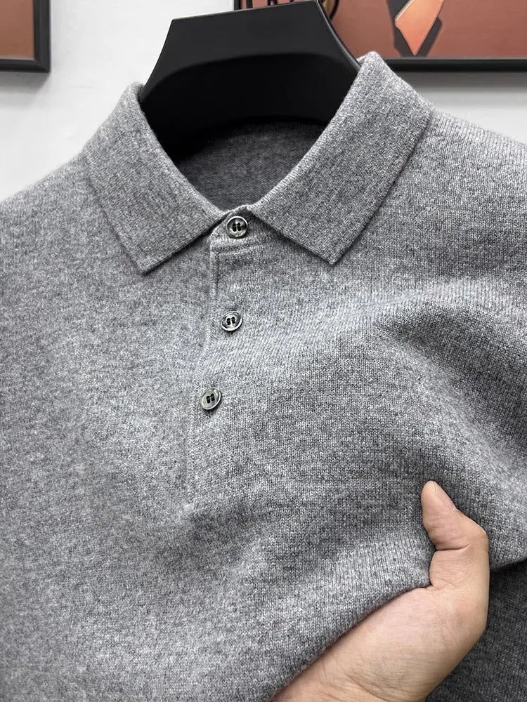 PrestigeKnit – Men's Cashmere Polo Sweater