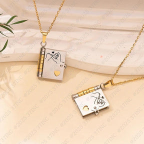 HeartWords - Openable Book Necklace