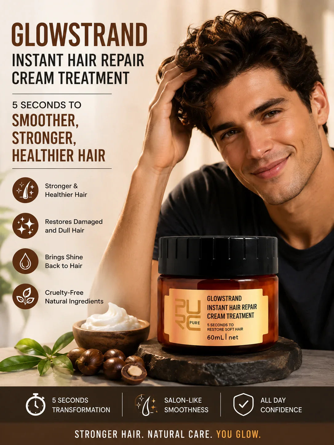 GlowStrand – Instant Hair Repair Cream Treatment