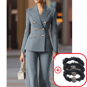 FemmeLine – Women’s Tailored Pinstripe Suit