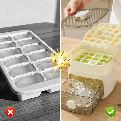 FrostPress – Handled Double-Layer Ice Cube Tray