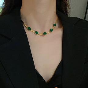 EmeraLuxe – Elegant Green Gemstone Jewelry Collection